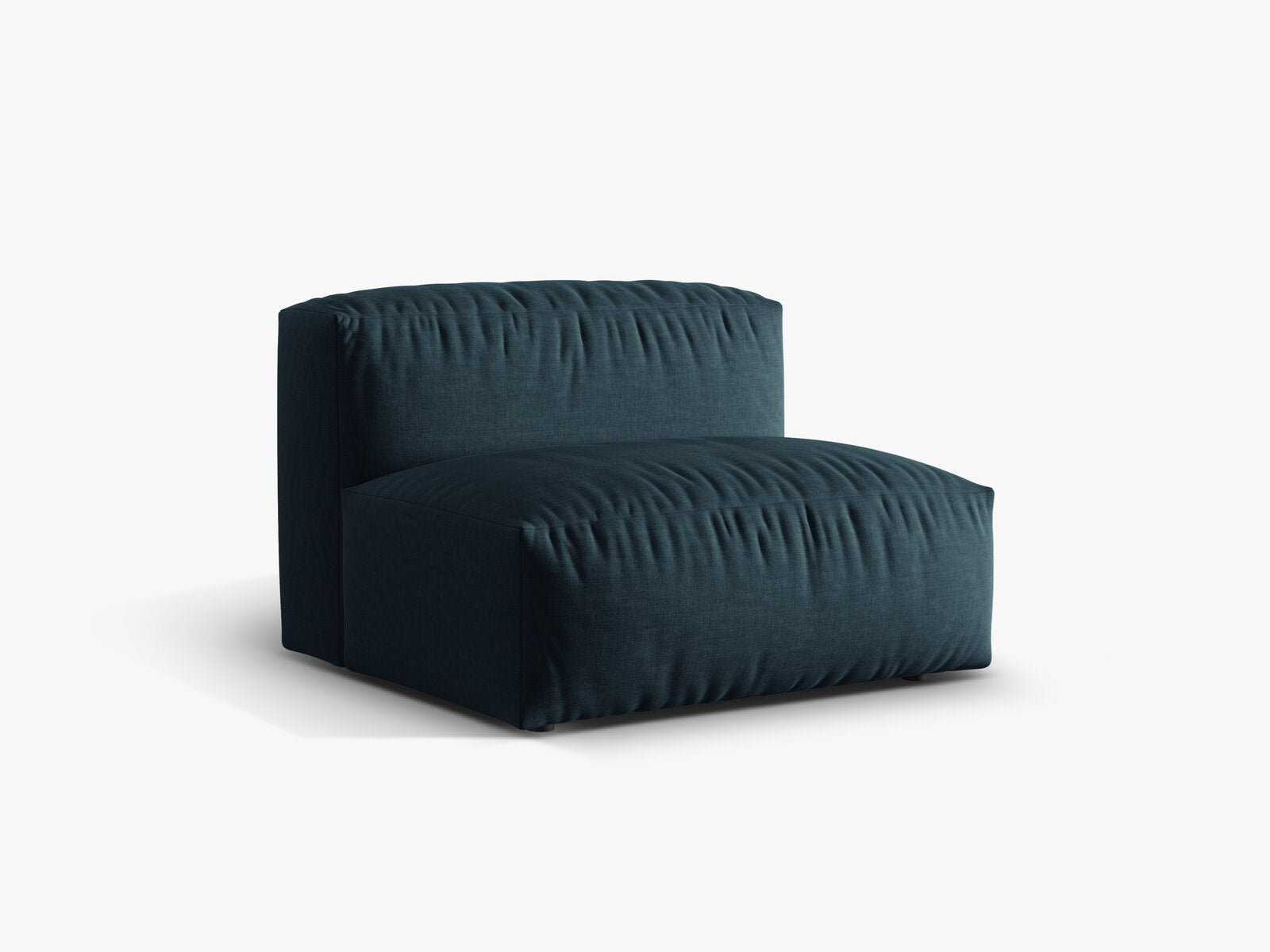 Micadoni Modul Martina 1-Sitzer Strukturierter Stoff Boston Jeansblau