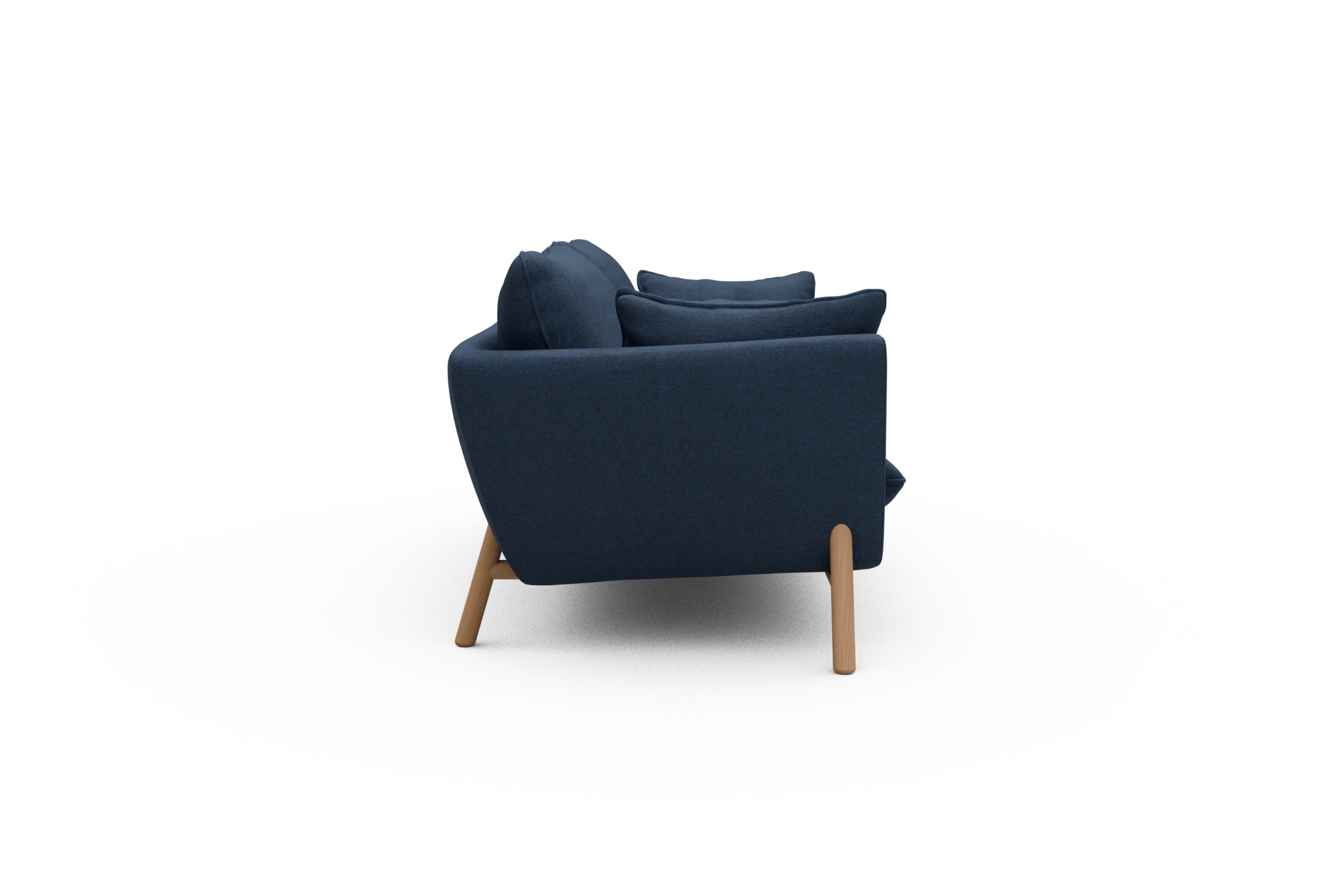 Sofa Emil 2-Sitzer Beinfarbe Eiche Natur Weda-Blue