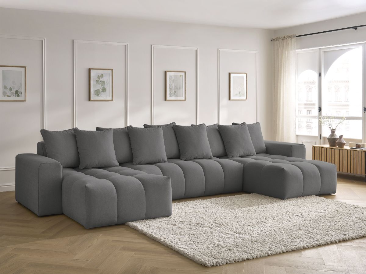 Bobochic Mont-blanc Wohnlandschaft Melange-Stoff Dunkelgrau