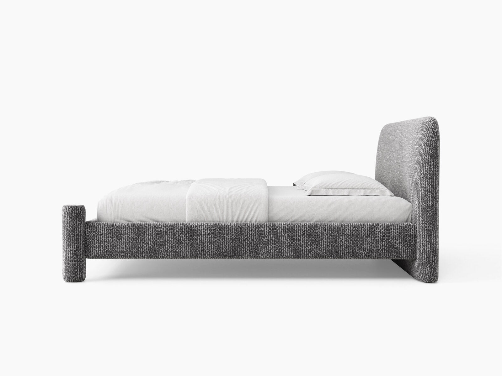 Micadoni Vera Bett mit Kopfteil Chenille Silencio Dunkelgrau 180x200