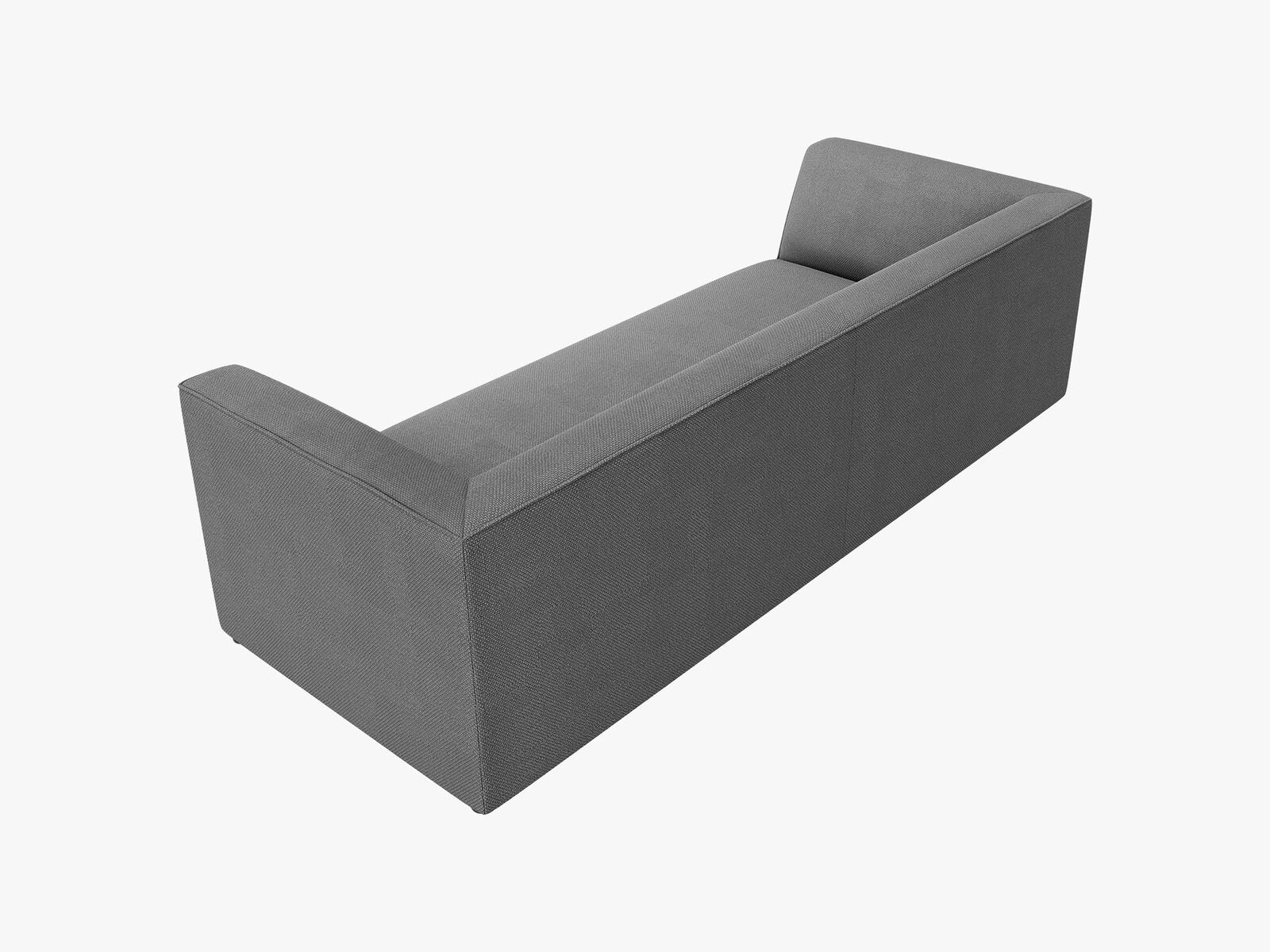 Micadoni Sofa Ruby 3-Sitzer Strukturierter Stoff Ottawa Grau