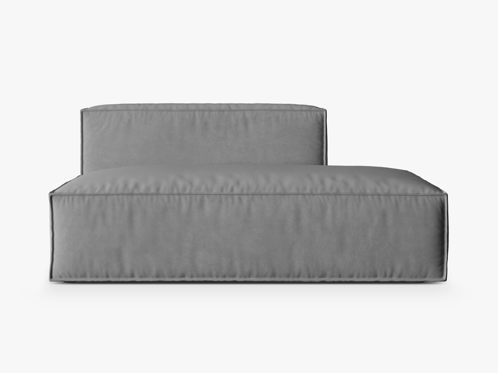 Micadoni Modul Nuria 3-Sitzer Rechts Samt Grau