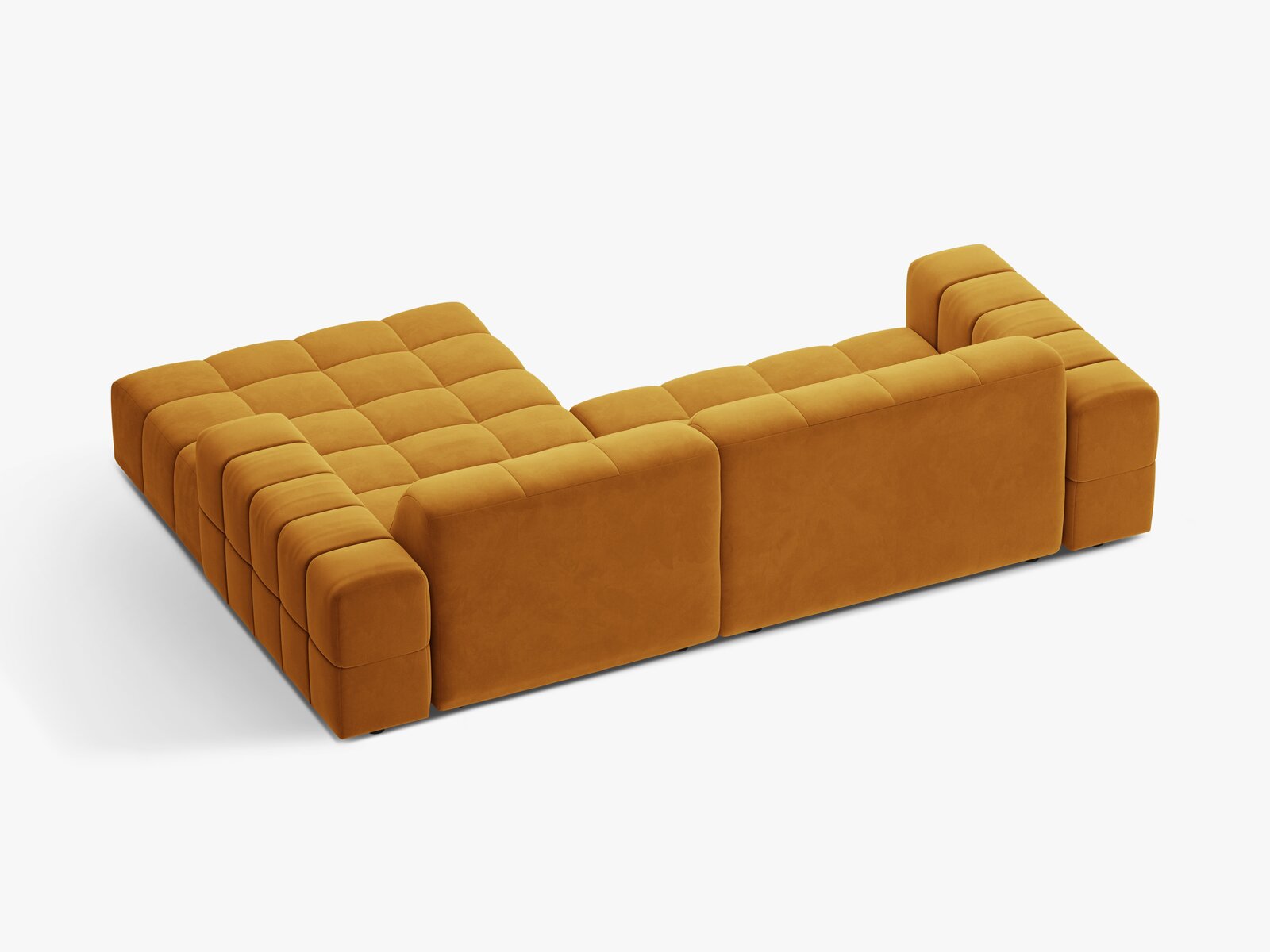 Micadoni Jennifer Ecksofa 4-Sitzer Rechts Samt Venus Gelb