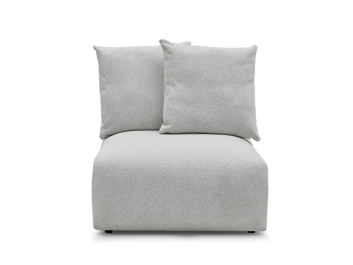 Bobochic Voltaire Sofamodul 1-Sitzer 90 × 100 cm Melange-Stoff Hellgrau