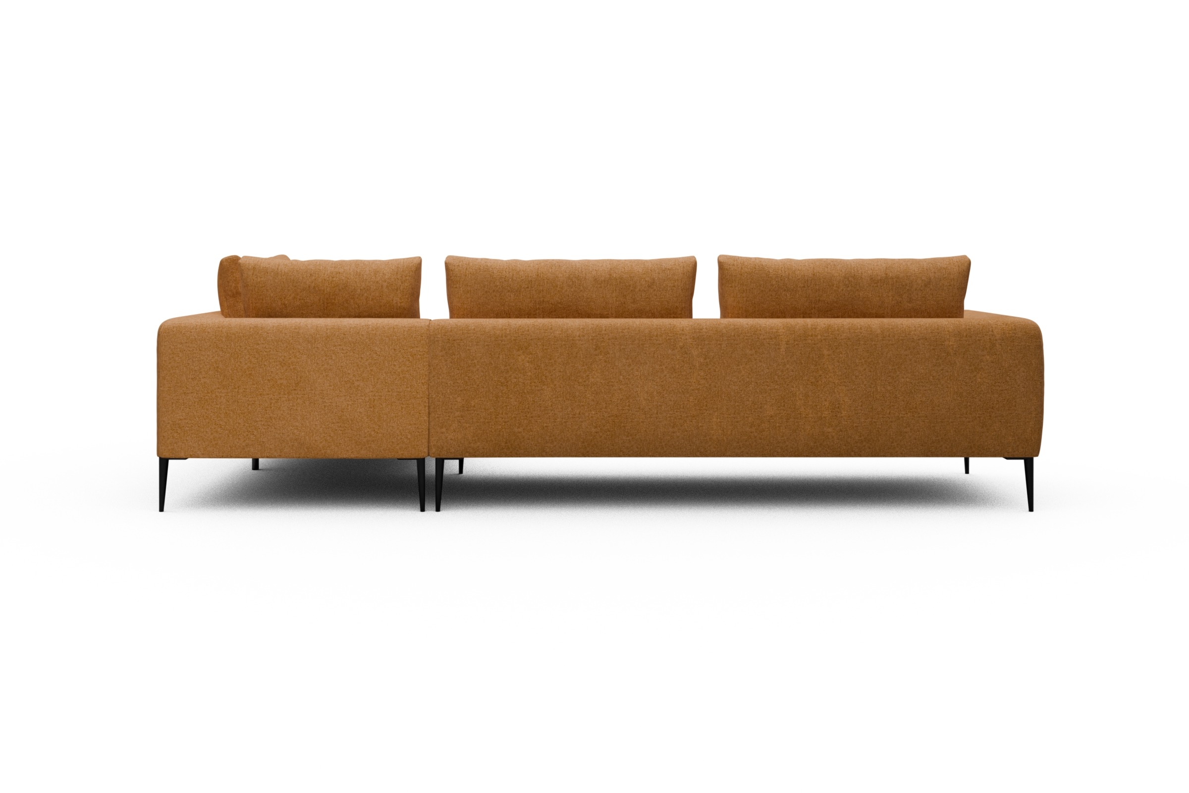 Ecksofa Paul Relax-Ecke links mit 3-Sitzer Casone-Warm-Yellow