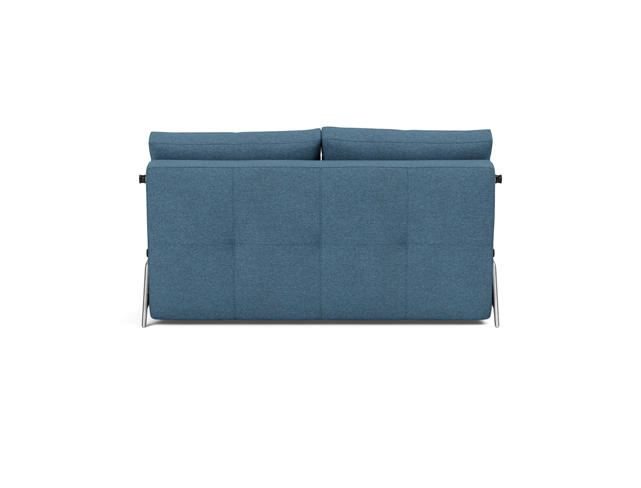 Schlafsofa Cubed 140 Strukturierter Stoff Weda 302-Weda-Blue Beine Aluminium
