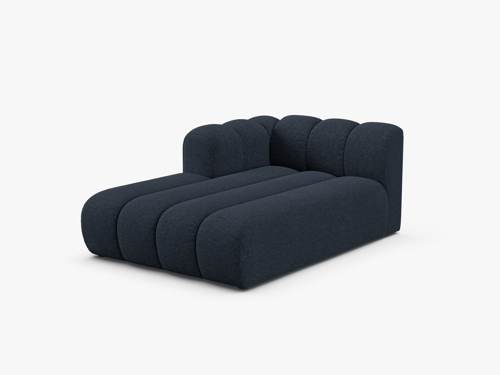 Micadoni Recamiere Lupine 2-Sitzer Links Chenille Eden Marineblau