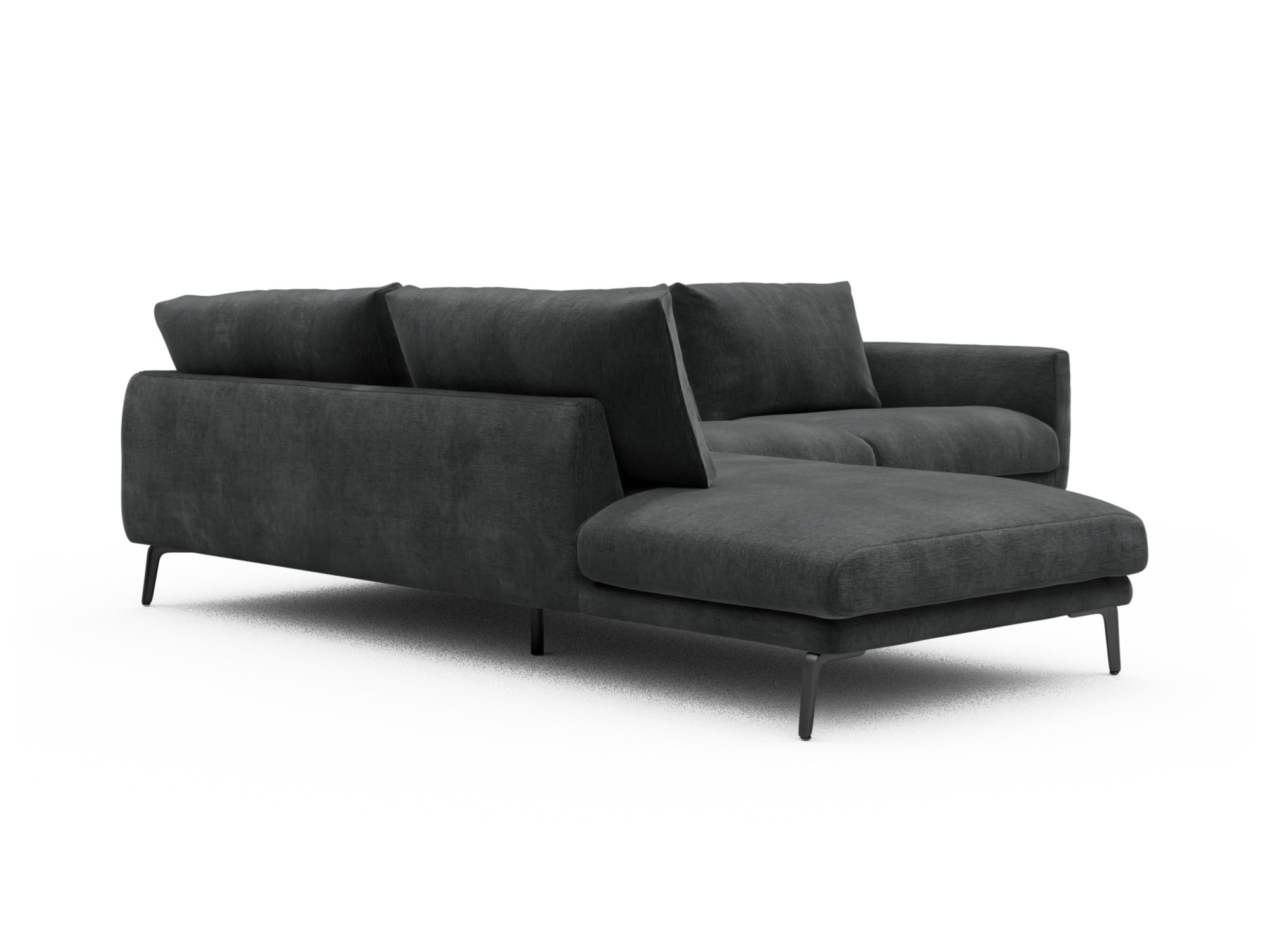 Skandi Home Ecksofa Karl Relax-Ecke links mit 2,5-Sitzer Smooth-Deep-Warm-Grey moebelfaktor