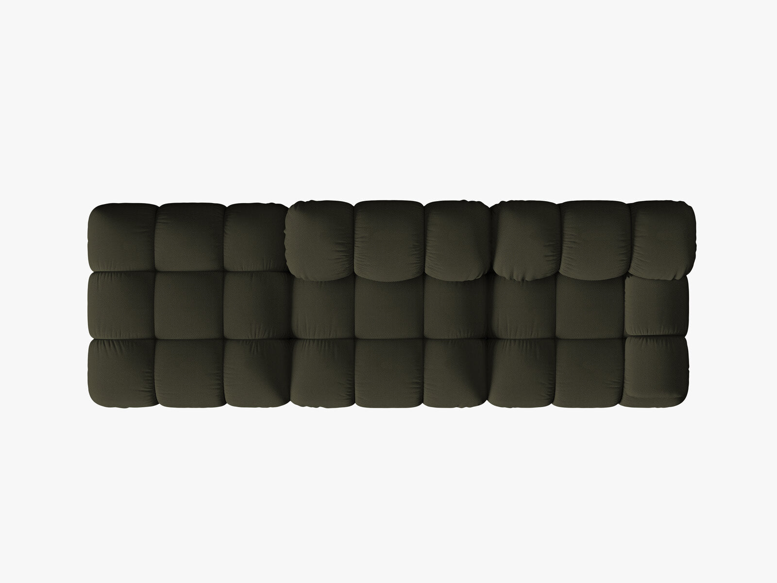 Micadoni Modulares Sofa Bellis 4-Sitzer Links 3D-Stoff Sonic Amazonas Grün
