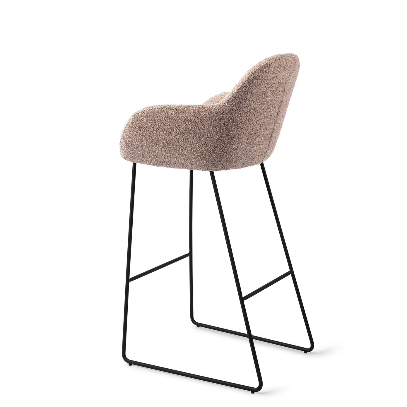 Jesper Home Barhocker Kushi Stone Haze Slide Schwarz Barhöhe 75 cm