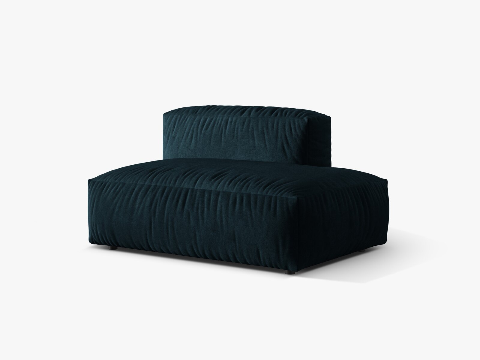 Micadoni Ecksofa-Modul Martina 1-Sitzer Samt Vogue Tiefes Petrol Rechts