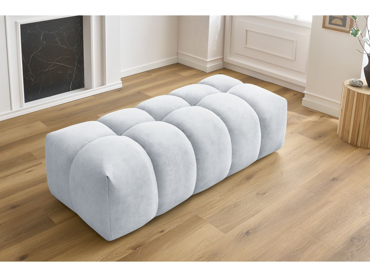 Bobochic Mont-blanc Pouf Samt Hellgrau