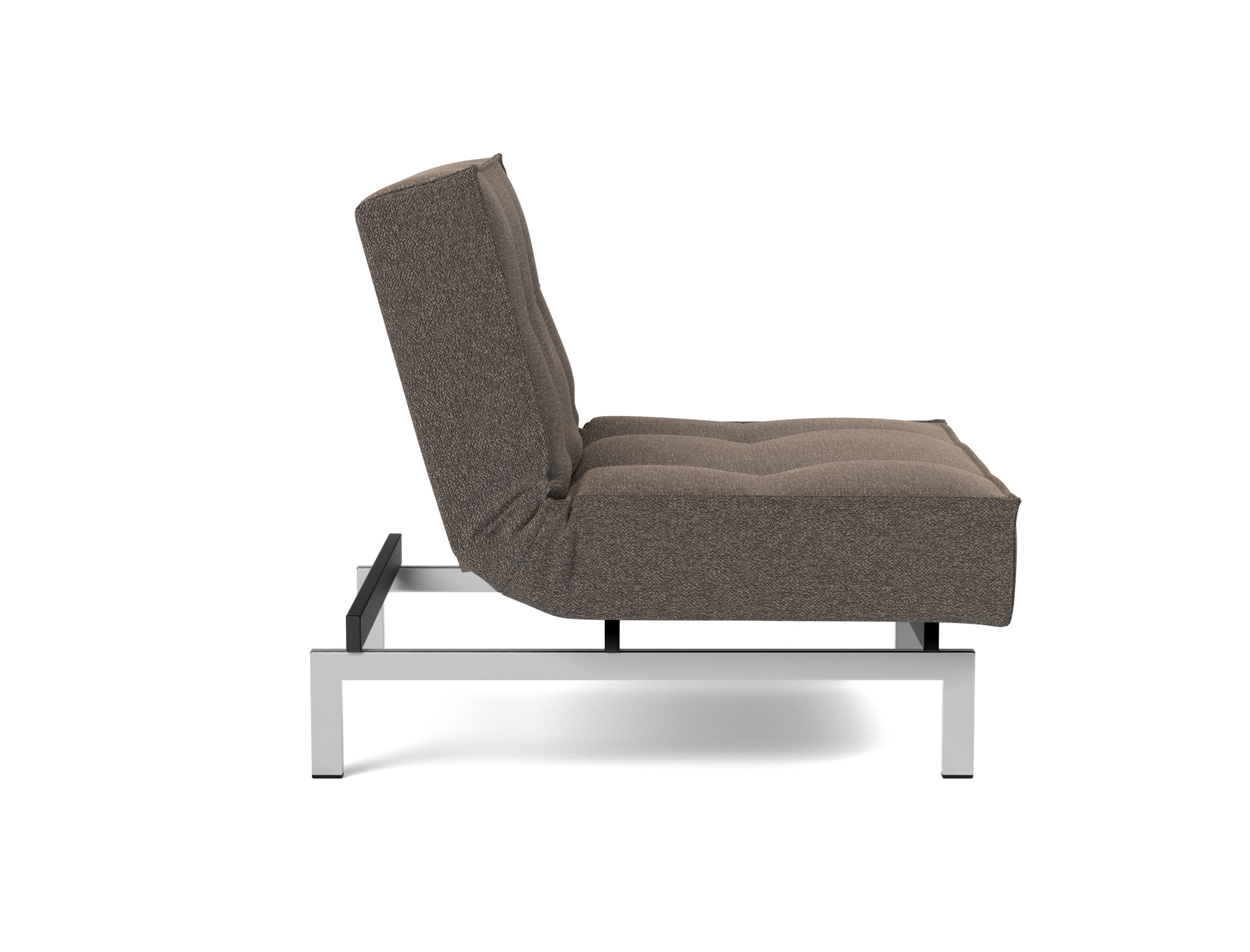 Sessel Splitback Boucle Skandi 530-Taupe Beine Chrom