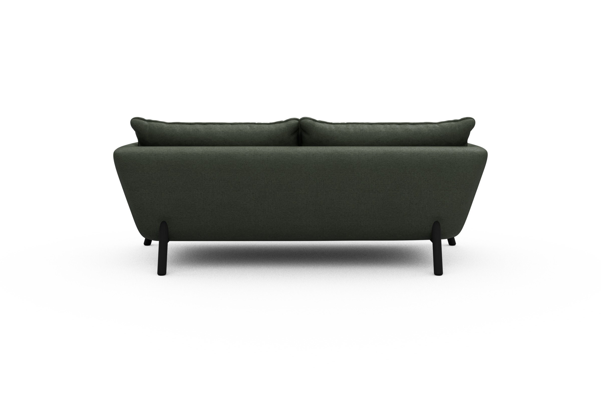 Sofa Emil PREMIUM 2-Sitzer Beinfarbe Eiche Schwarz Denari-Forest-Green