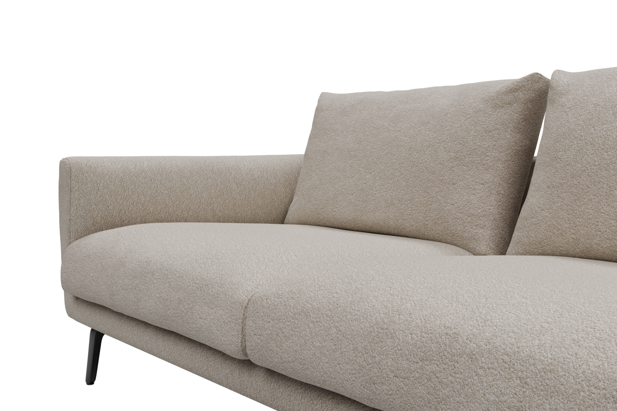 Ecksofa Karl Relax-Ecke rechts mit 2,5-Sitzer Aivi-Lace-Beige