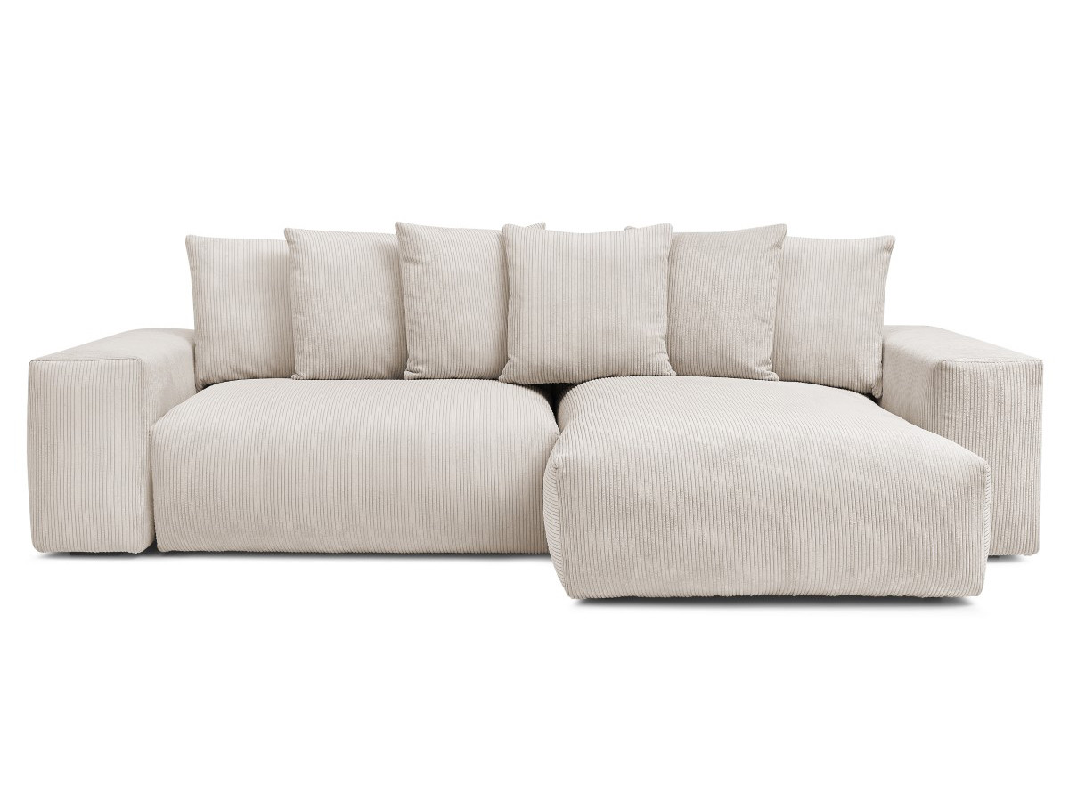 Bobochic Voltaire Ecksofa 310 × 174 cm Cordsamt Beige
