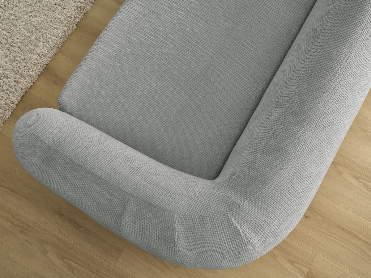 Bobochic Neyo Schlafsofa 3-Sitzer Stoff Dunkelgrau