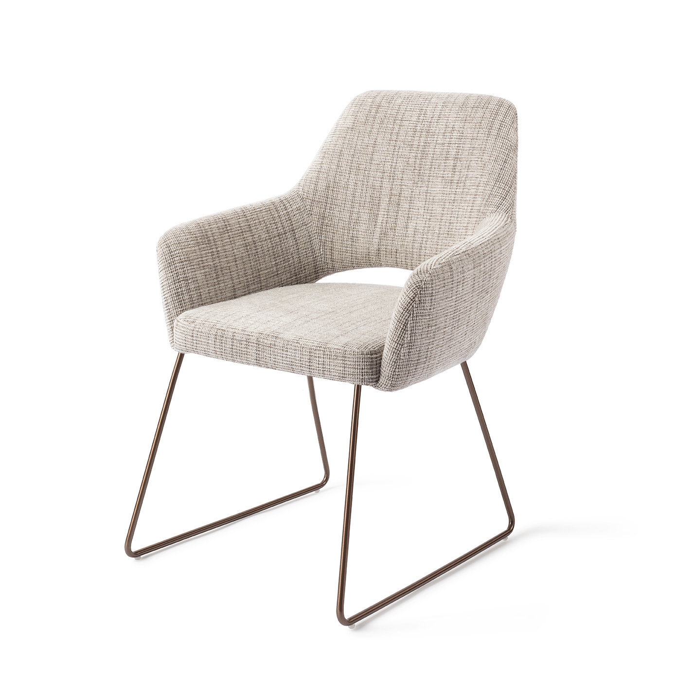 Jesper Home Esszimmerstuhl Yanai Caramel Grid Slide Rose