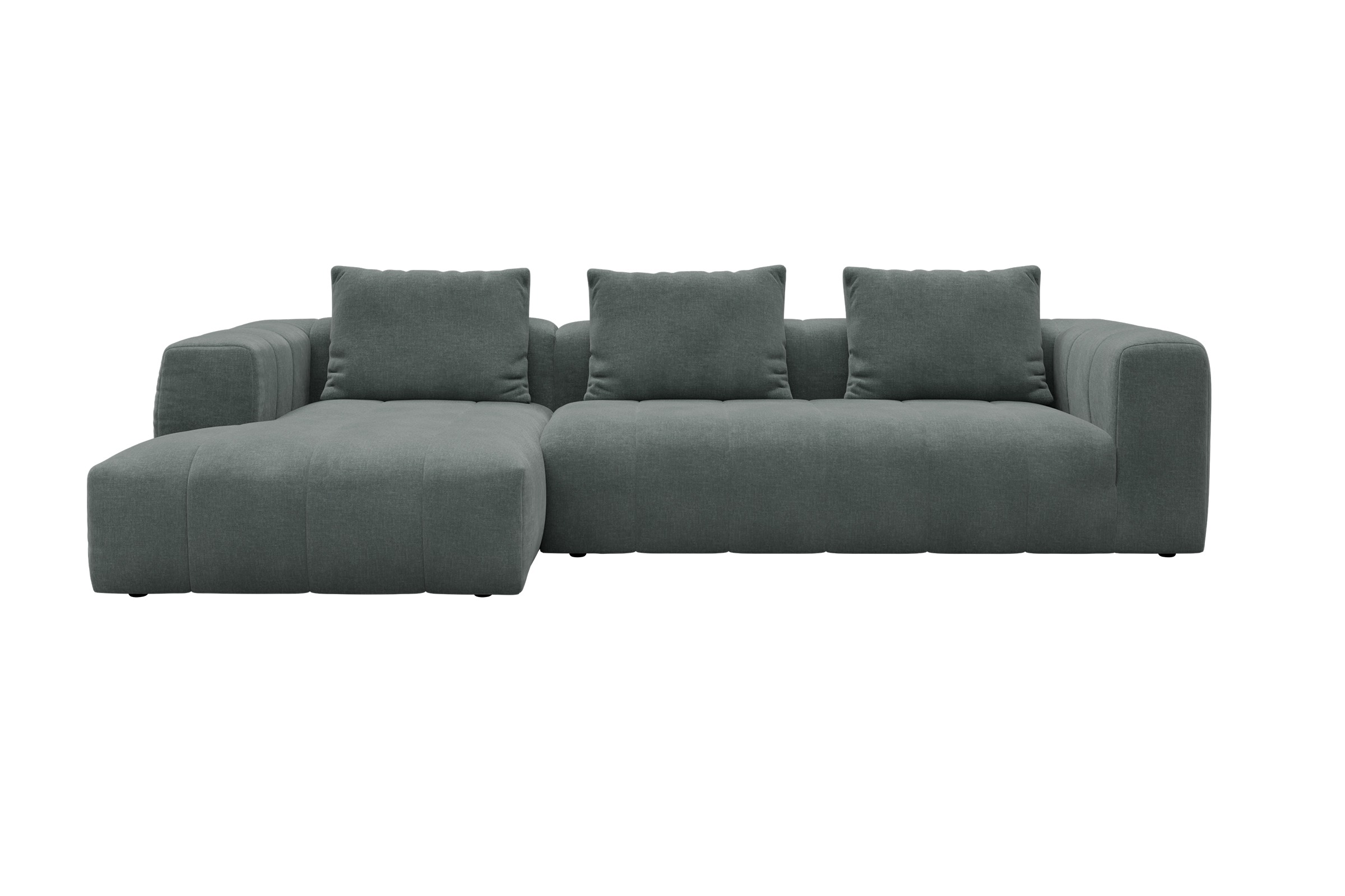 Hugo 2,5-Sitzer Armlehne rechts mit Chaiselongue Smooth-Silver-Grey moebelfaktor