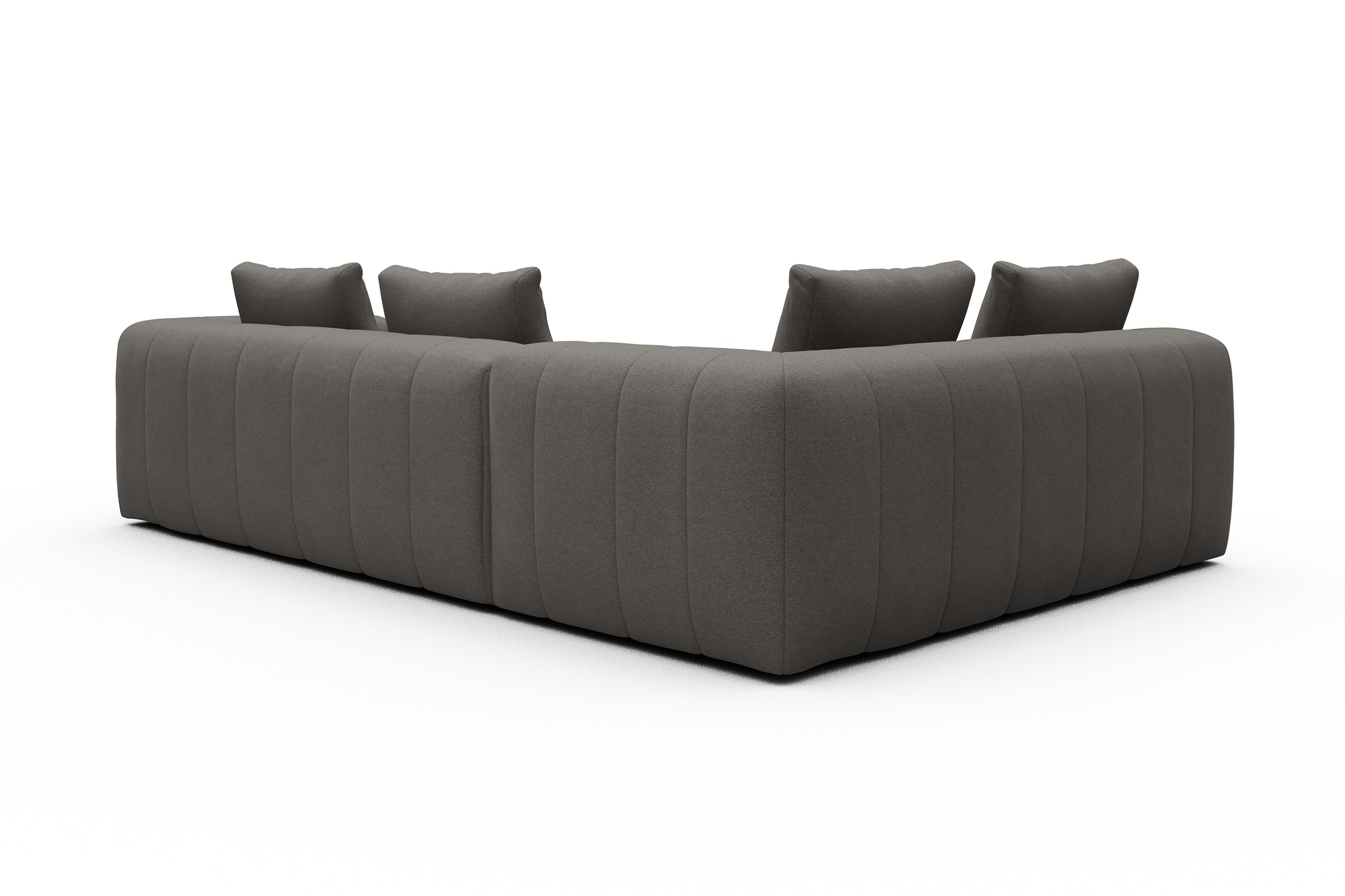 Ecksofa Hugo 2x 2,5-Sitzer Armlehne rechts Satya-Taupe