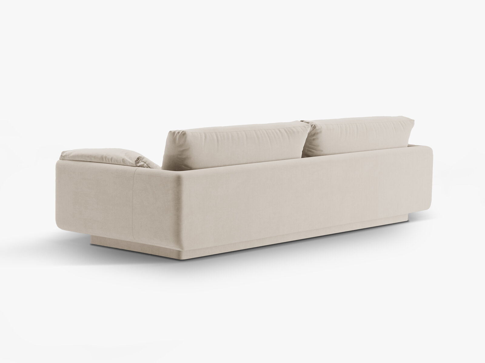Micadoni Sofa Torino 4-Sitzer Samt Ecru