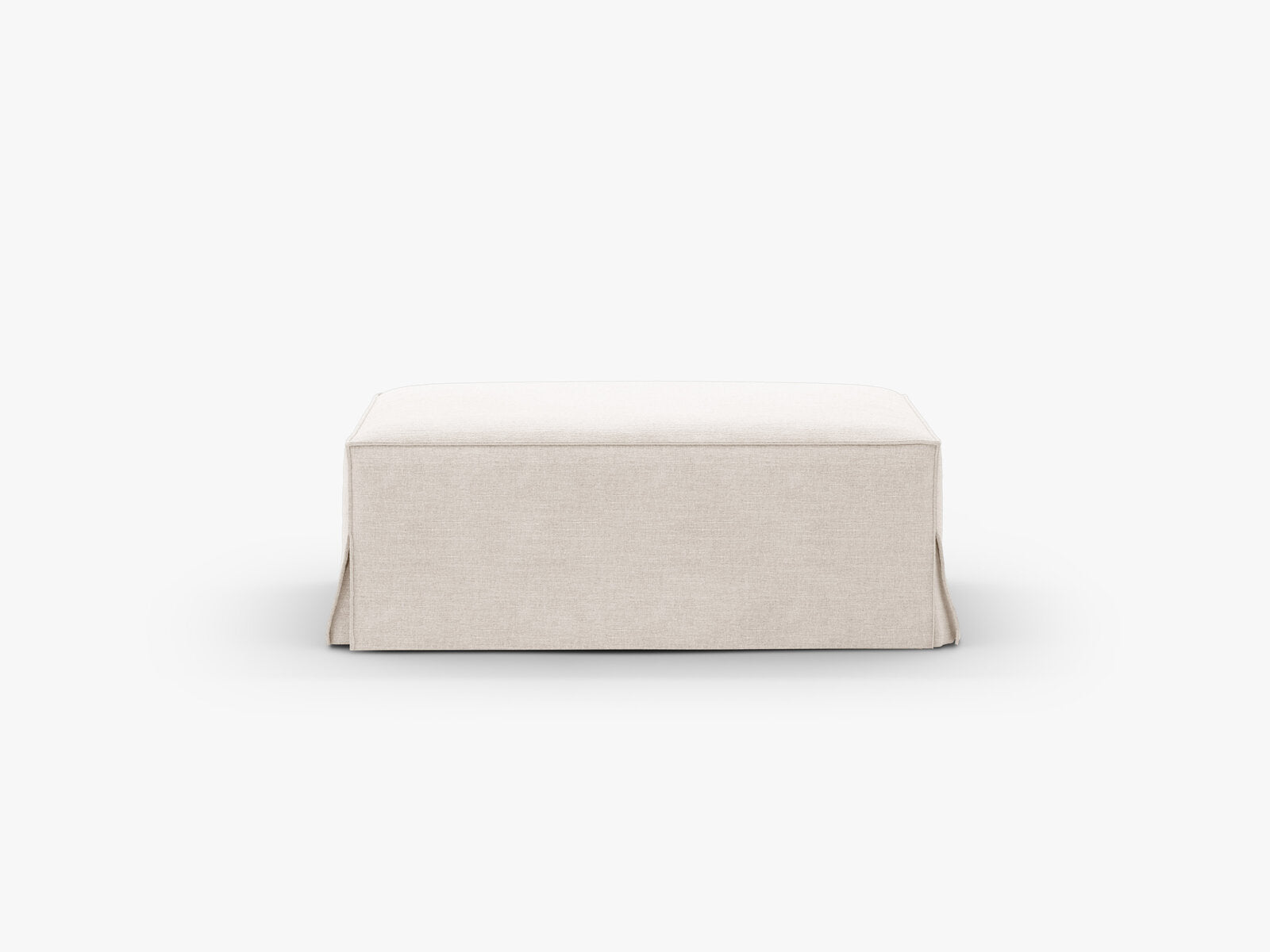 Micadoni Hocker Ersatzbezug Jodie Strukturierter Stoff Lins Beige