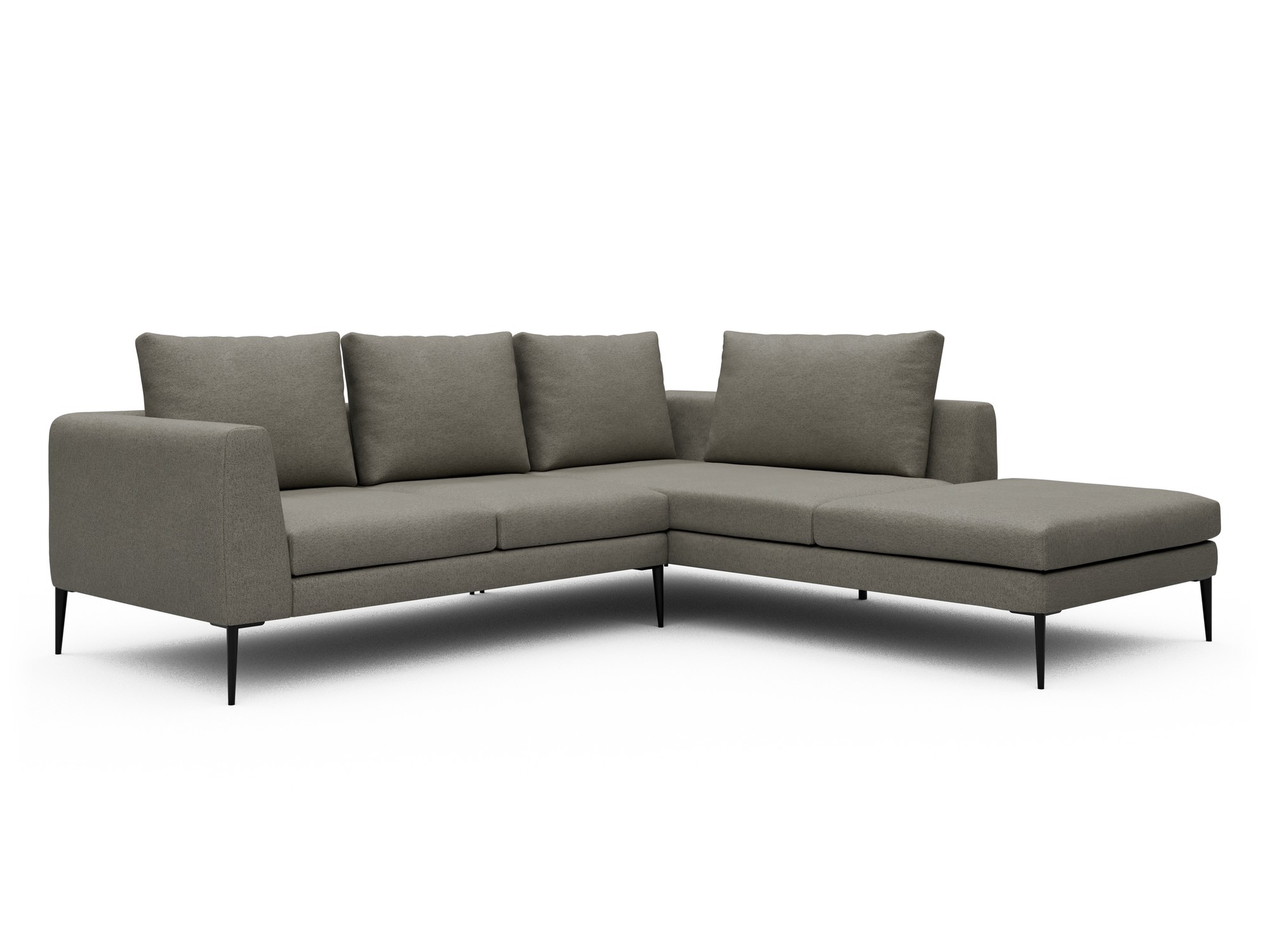 Skandi Home Ecksofa Paul Relax-Ecke rechts mit 2-Sitzer Denari-Warm-Grey moebelfaktor