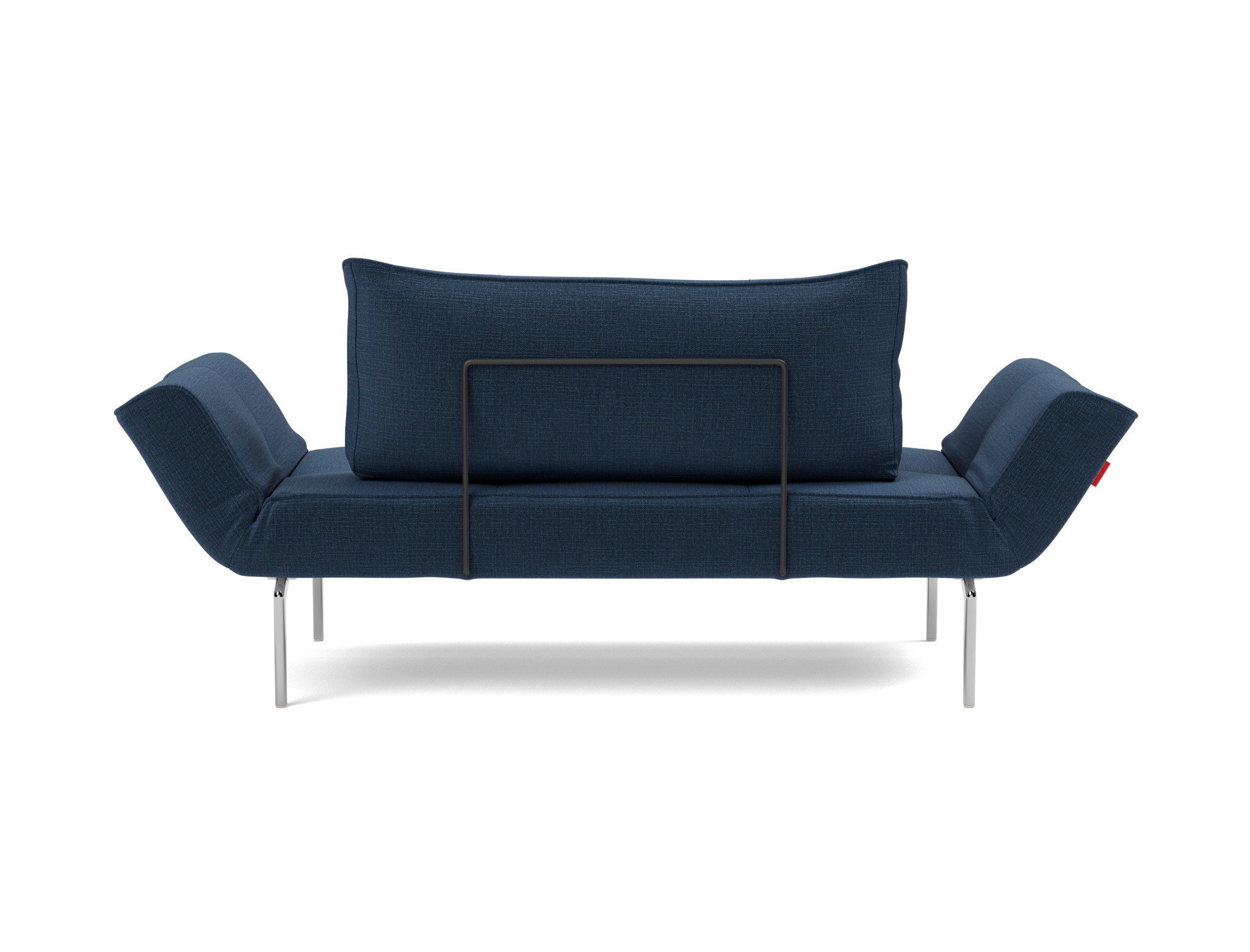 Tagesbett Zeal Chenille Esina 414-Indigo-Blue Beine Straw Aluminium
