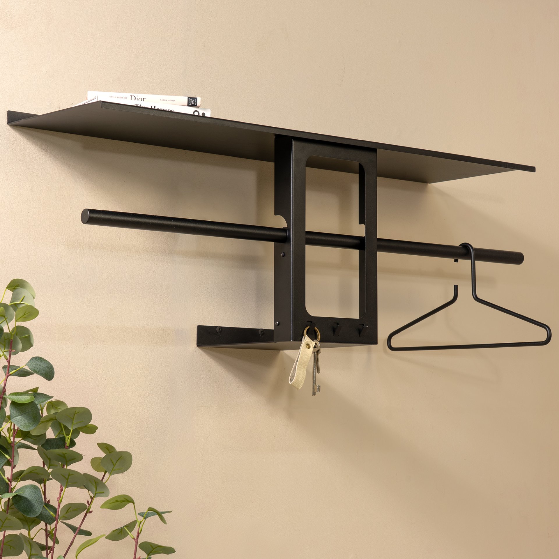 Spinder Design Wandgarderobe Luno Small 100 Schwarz