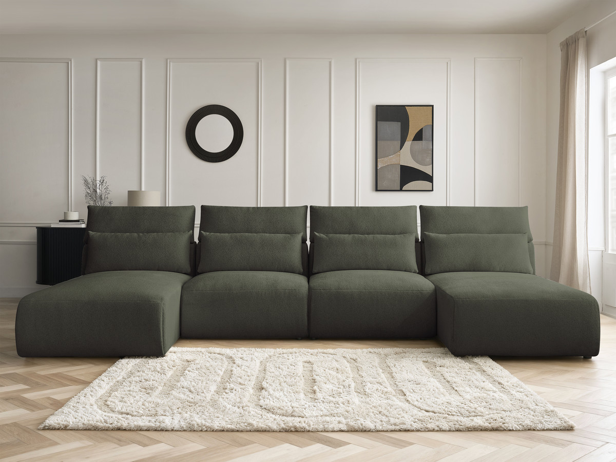 Bobochic Jana Wohnlandschaft Melange-Stoff Grün