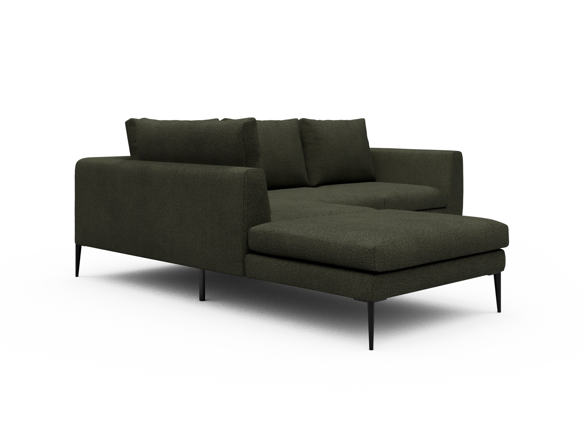 Skandi Home Ecksofa Paul Relax-Ecke links mit 2-Sitzer Boucle-Forest-Green moebelfaktor