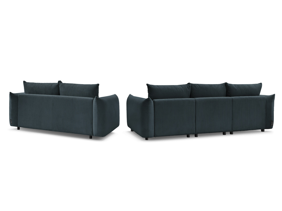 Bobochic Ernest Sofa 5-Sitzer Cordsamt Dunkelblau