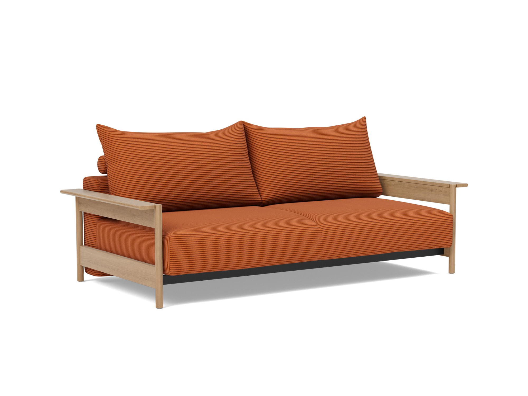 Schlafsofa Malloy Wood Kord Corduroy 595-Burnt-Orange