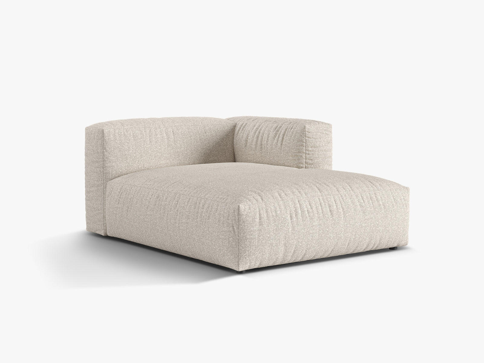 Micadoni Recamiere Martina 1-Sitzer Rechts Boucle Monet Beige