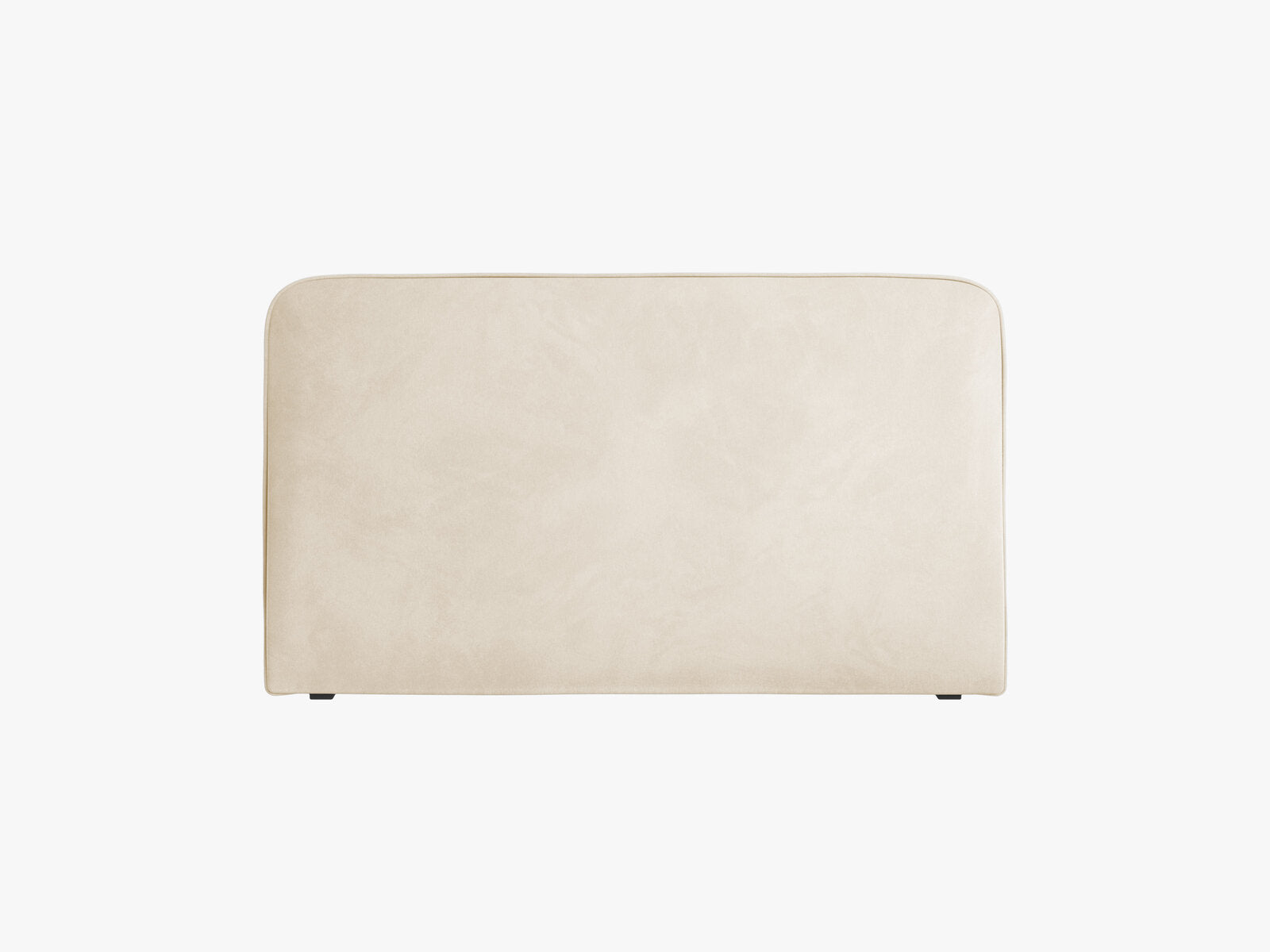 Micadoni Jamie Samtiger Kopfteil 140 cm (H 95 cm) Samt Paris Beige 180x95