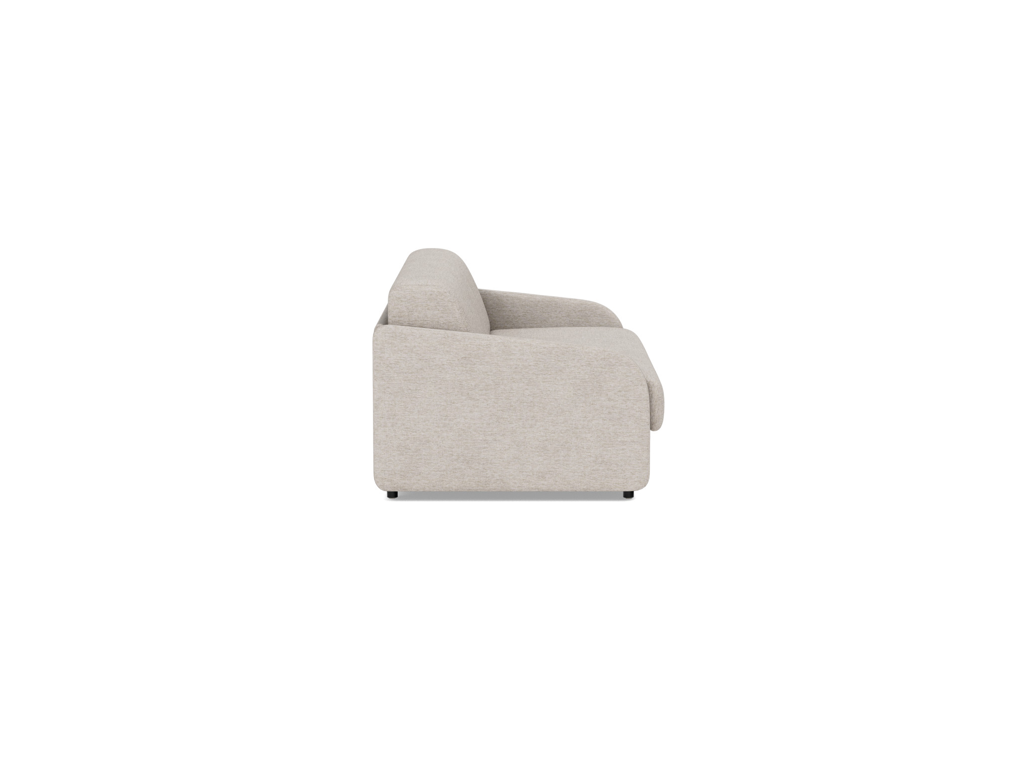 Schlafsofa Eivor mit Memory-Matratze 140 Chenille Yuveno 471-Sand