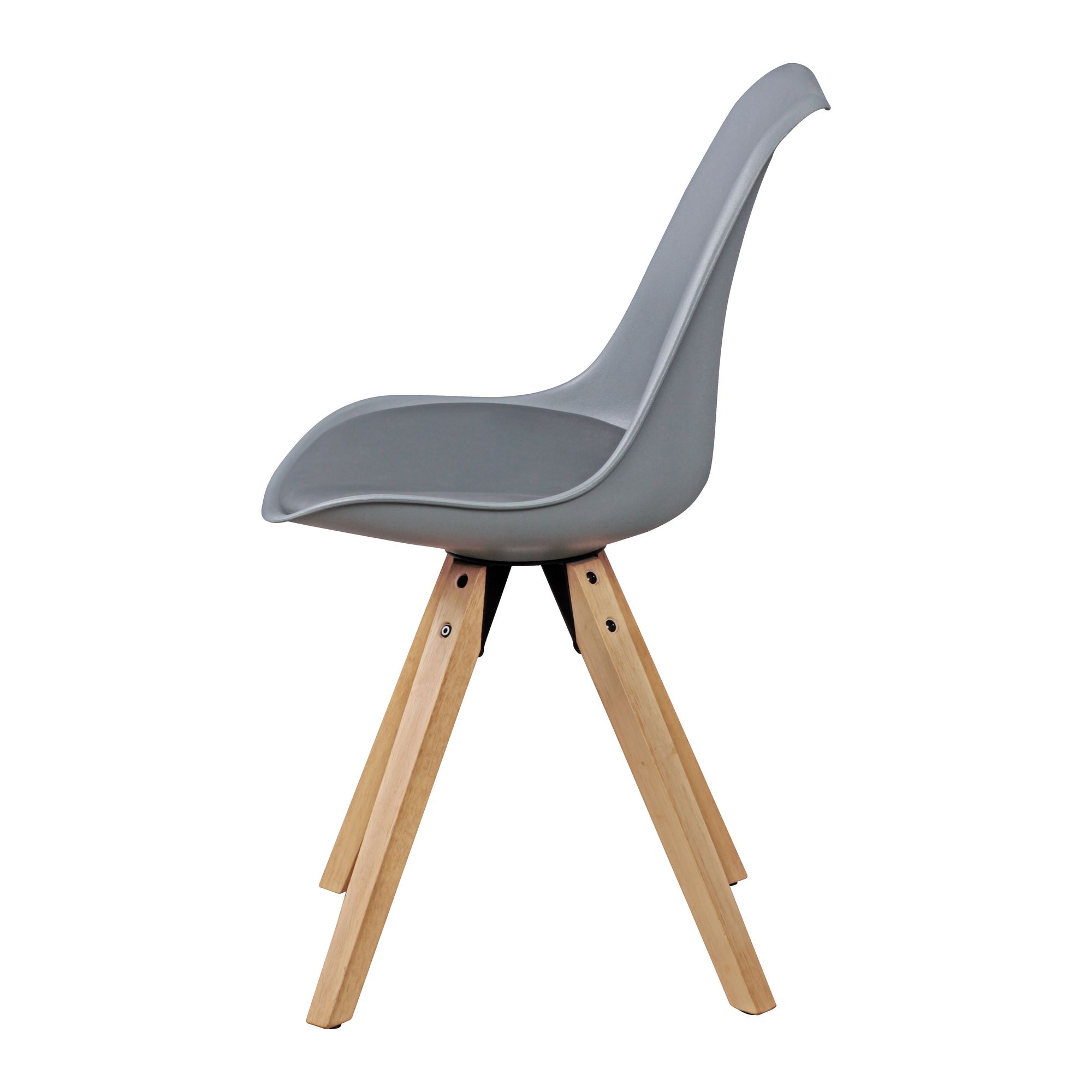 Polsterstuhl Arna Kunstleder Grau 49 × 52 × 87 cm