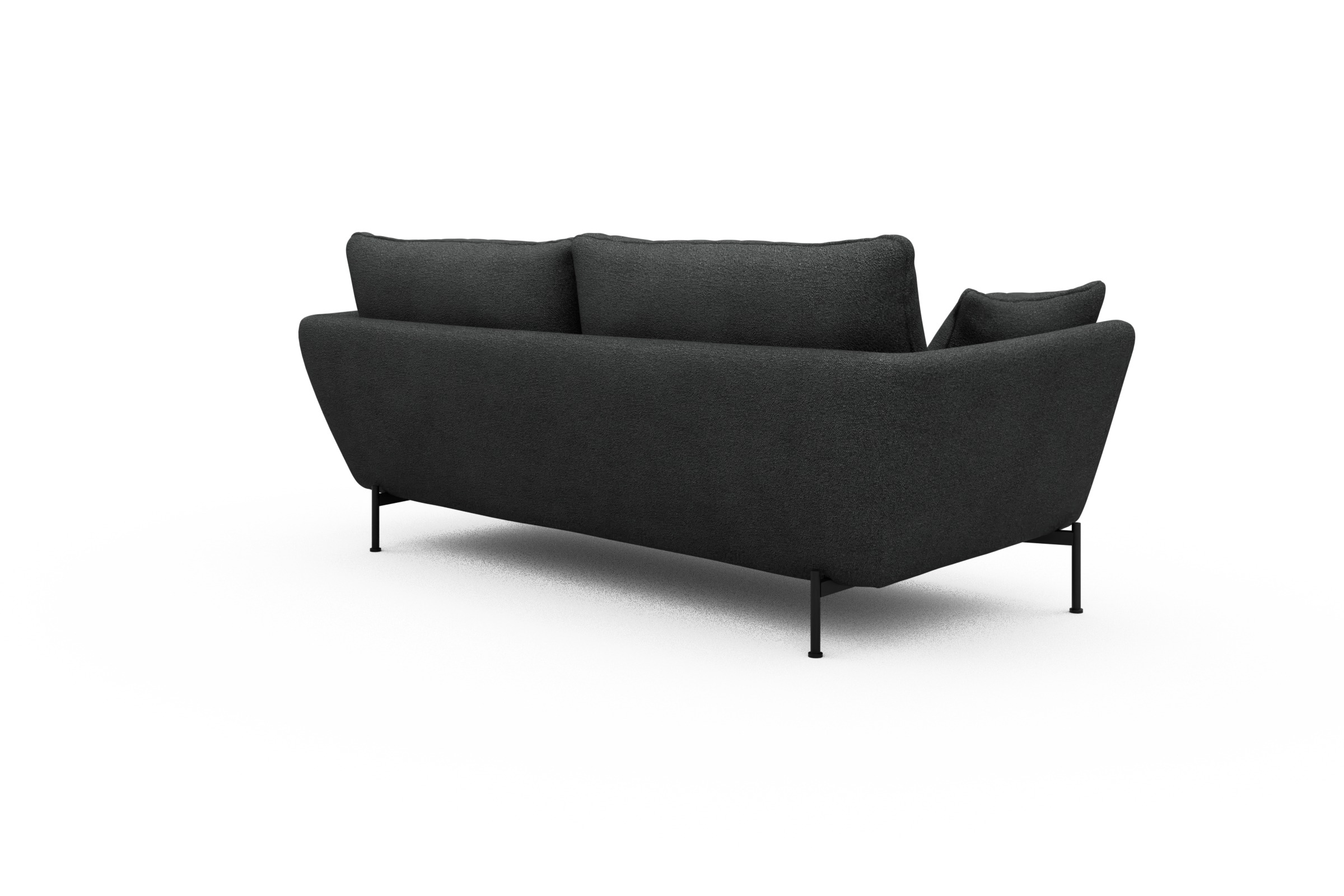 Sofa Anton 3-Sitzer Boucle-Charcoal