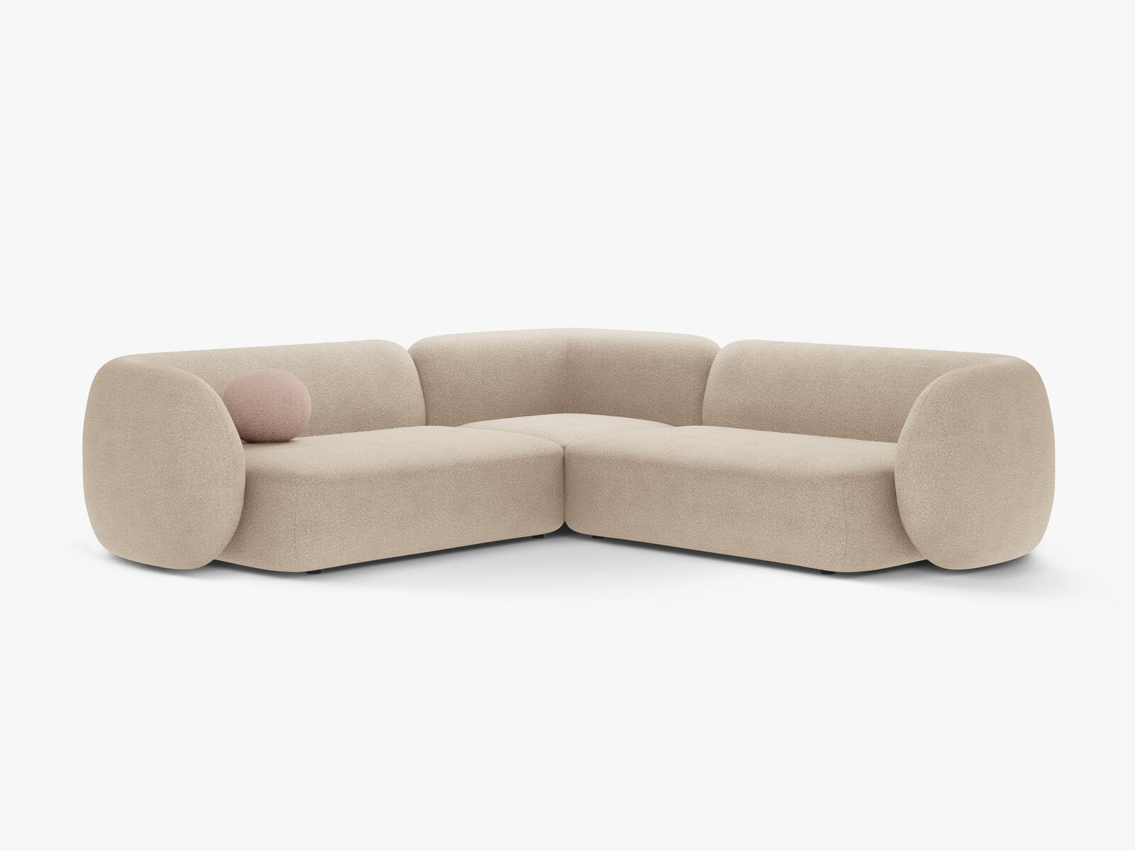 Micadoni Ecksofa Kate 5-Sitzer Boucle Beige