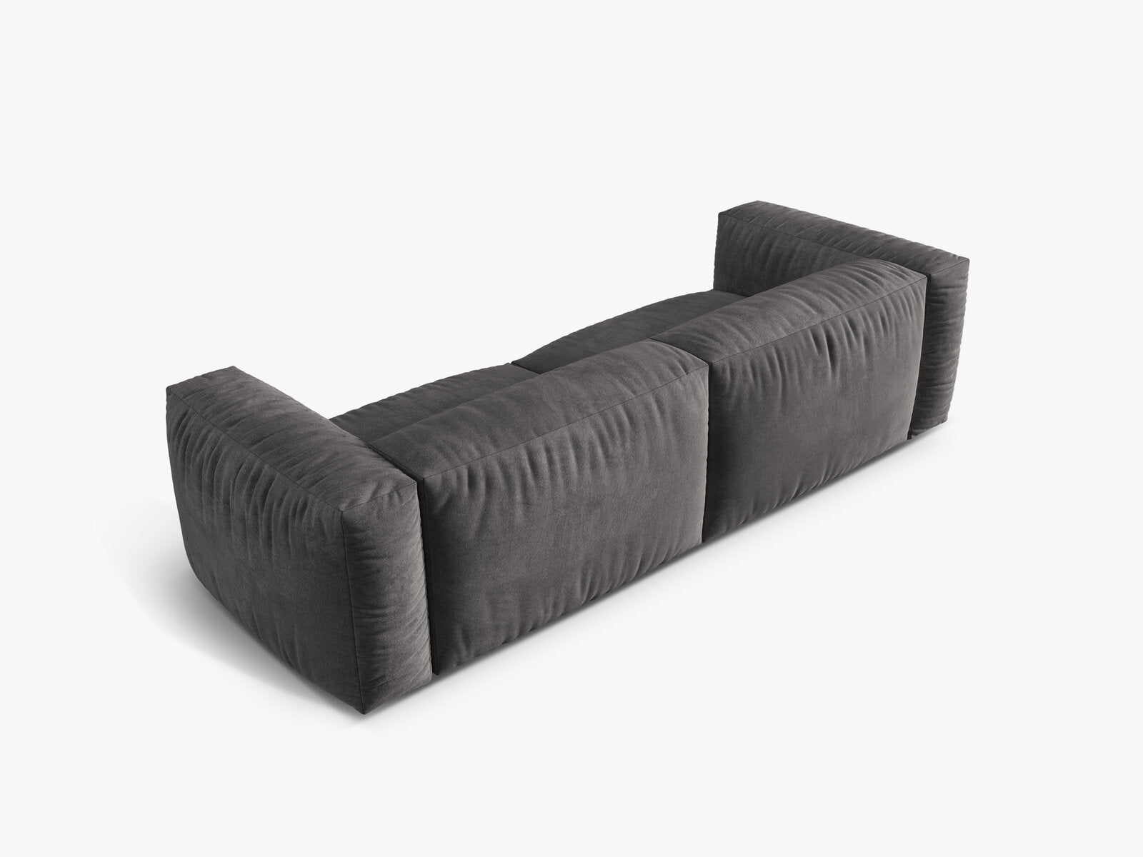 Micadoni Sofa Martina 3-Sitzer Samt Vogue Grau