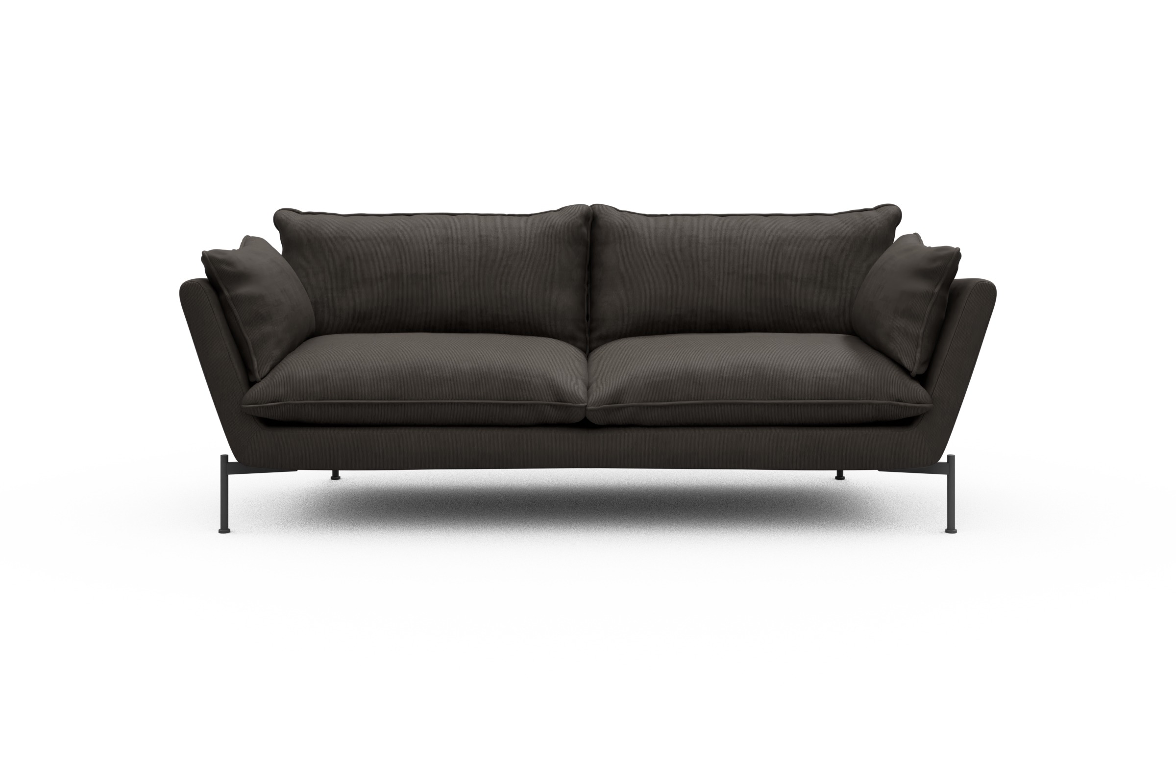Skandi Home Sofa Anton PREMIUM 3-Sitzer Cordufine-Taupe moebelfaktor