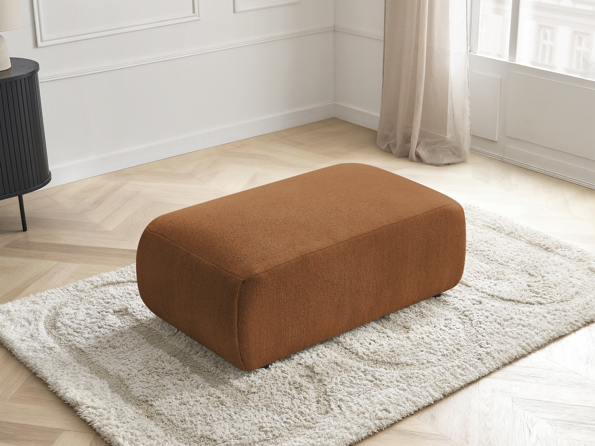 Bobochic Jana Pouf 63 × 114 cm Melange-Stoff Orange