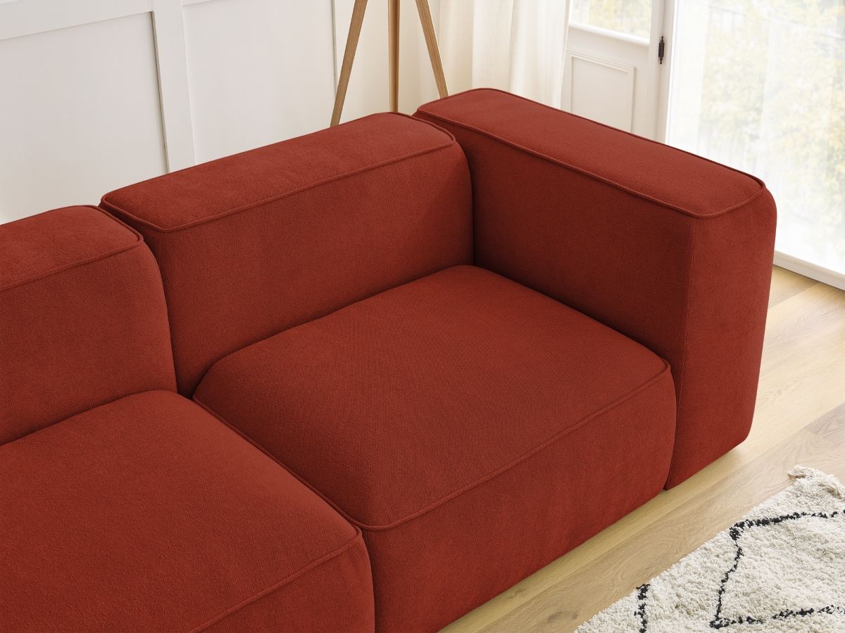 Bobochic Zephyr Sofa 2-Sitzer Strukturstoff Orange