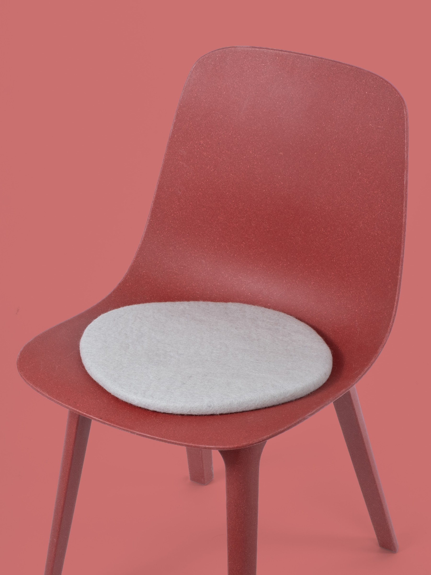 myfelt Aven Filz-Sitzauflage Hellgrau Ø 36 cm