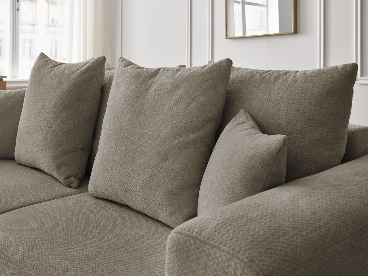 Bobochic Sidonie Sofa 3-Sitzer Melange-Stoff Taupe