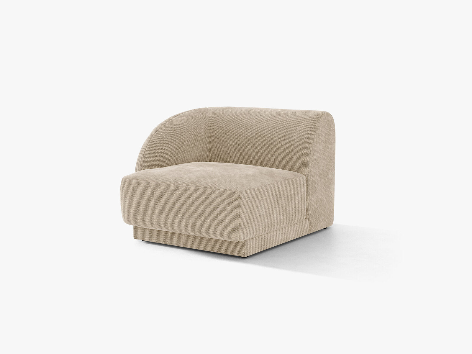 Micadoni Eckmodul Miley 1-Sitzer Links Chenille Eden Beige