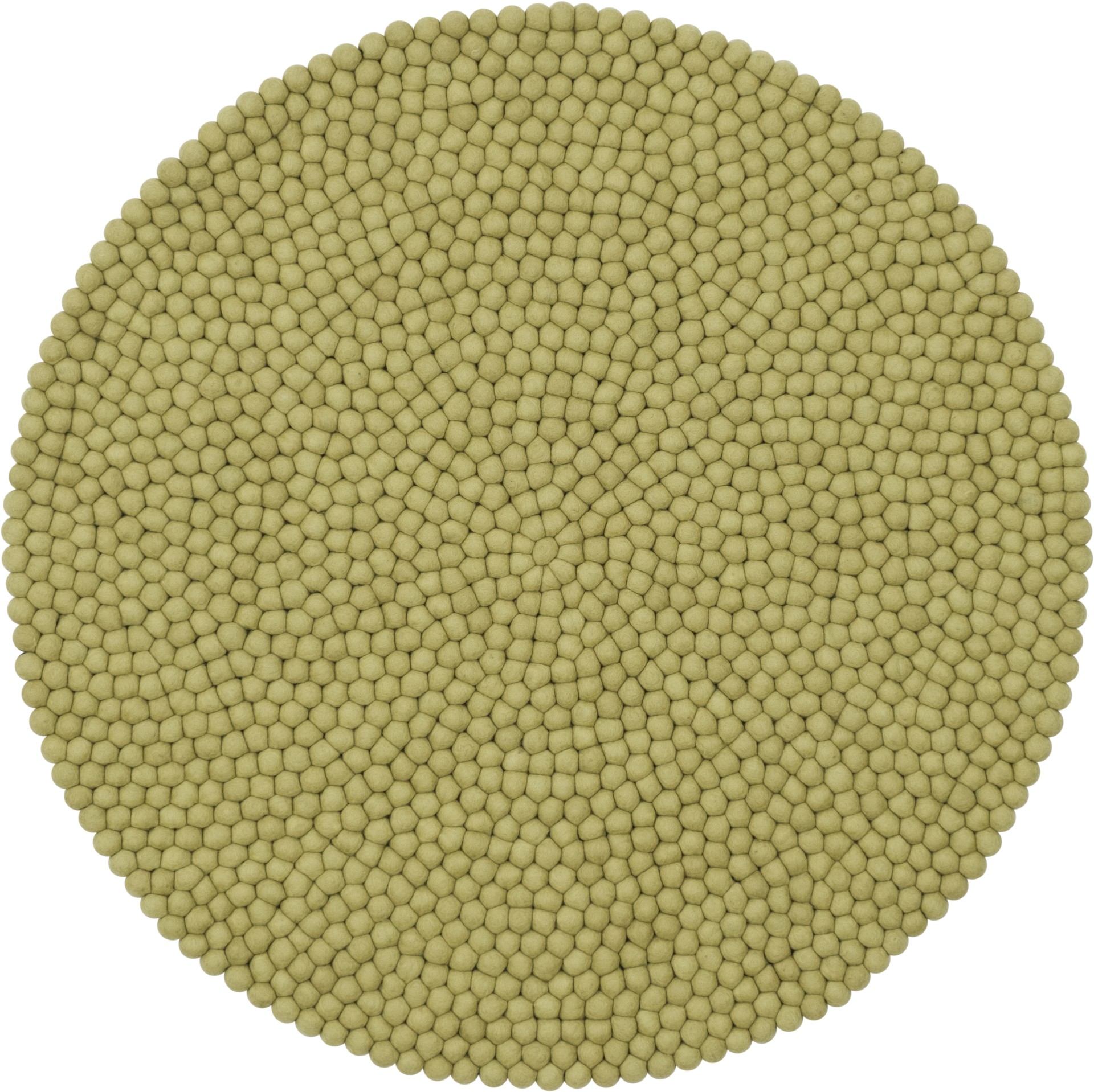 myfelt Pitt Filzkugelteppich Hellgrün rund Ø 50 cm