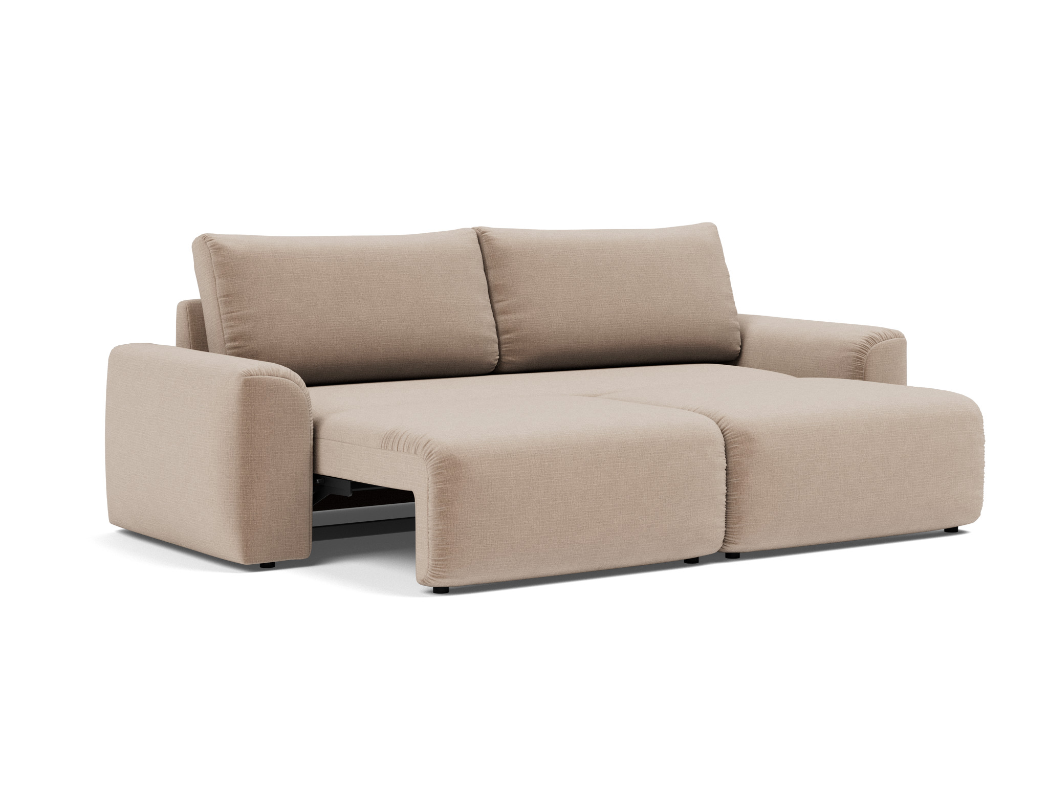 Schlafsofa Norum mit Chunky-Armlehnen Chenille Esina 417-Mocha