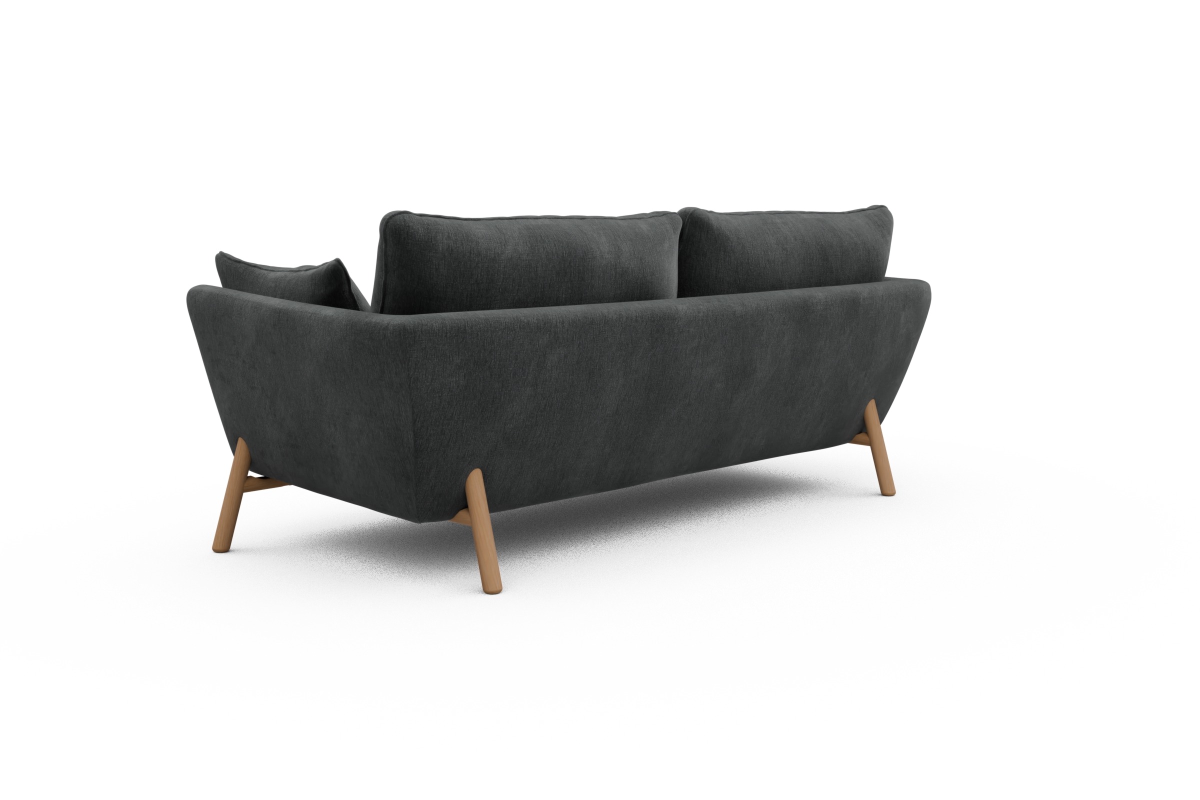 Sofa Emil 3-Sitzer Beinfarbe Eiche Natur Smooth-Deep-Warm-Grey