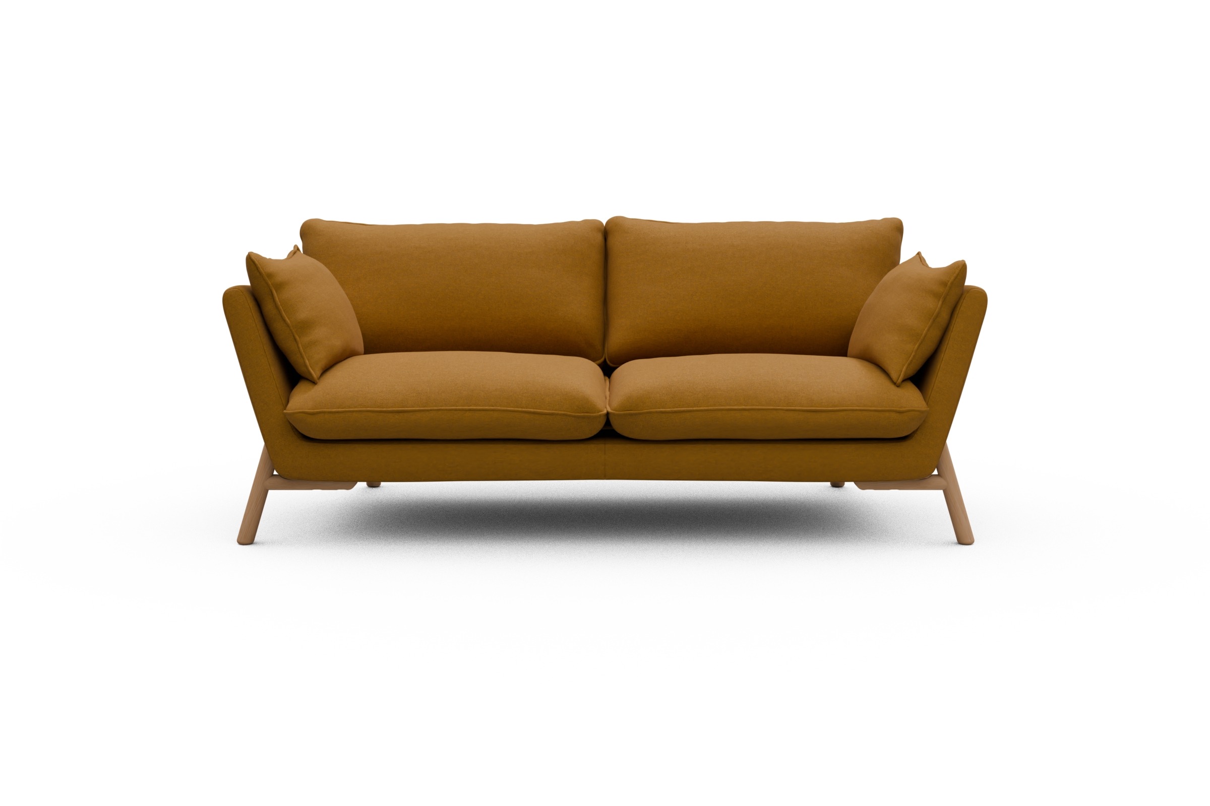 Skandi Home Sofa Emil 2-Sitzer Beinfarbe Eiche Natur Satya-Ocre moebelfaktor
